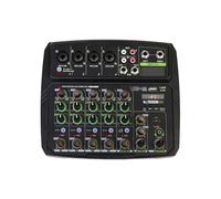 Audio Mixer C4/6Channel Sound Mixing Console Bluetooth USB Recording Computer Playback 48V Phantom Power Delay Repaeat(6 channels)