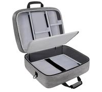 Audio Mixer Case, Large-Capacity Recording Equipment Bag with Adjustable Storage, Sound Instrument Accessories Storage with Detachable Shoulder Strap for Microphones Cords Cables Podcast Gear