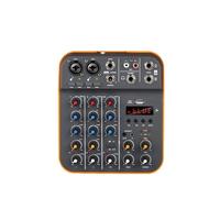 Audio Mixer, D4M DJ Console Mixer 4 Channel Phantom Power USB DJ 5V Custom Power Console For PC Singing Musical Instrumen
