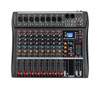 Audio Mixer, Dj Controller Mixer Sound Mixing Table Card Professional Pc Digital Consoles Interface Console Pro Equipment 8 Channel for Studio Karaoke