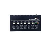 Audio Mixer, DX600 Ultra Low Noise 6 Channel Line Mixer Mini Sound Mixer Power Supply DC5V Easy Operation