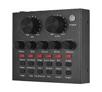 Audio Mixer External Audio Mixer Sound Card USB Interface With 6 Sound Modes Multiple Sound Effects Easy Monitoring and Operation (Color : Black, Size : One size) (Black One Size)