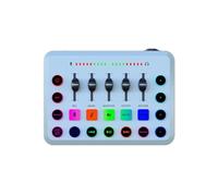 Audio Mixer, F11 Live Sound Card 5-Channel Mixer Streaming Sound Card Mixer Professional Studio Recording Kit Podcast Accessories Parts(Bianco)