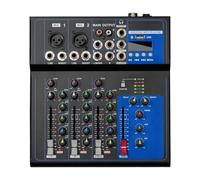Audio Mixer, FD4 Professional Mixer With 4 Channels Portable DJ Mixing Console With USB Interface For Performance