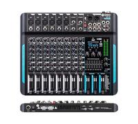 Audio Mixer, Forket 99 Dsp Fp-10 Mixer Dj Controller 10 Channels Reverb Recording Mixing With Bluetooth 5.0 Professional Performance-THSDXC84226