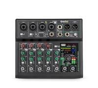 Audio Mixer, G7 7 Channel Mini Sound Card Mixer USB Console DJ Smartphone Professional Computer Recording 48V Live Broadcast