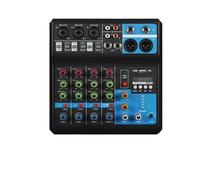 Audio Mixer, HD A4 A5 Sound Card Mixing Console Mixer Professional Audio 4 5 Channel Sound Mixer For Live Streaming DJ Audio Equipment(A5)