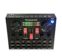 Audio Mixer,Live Sound Card with Dj Mixer Effects,Voice Changer,Live Mixer Board,DJ Controller,Podcast Equipment Bundle Stereo DJ Studio Streaming,Prefect for live Streaming/Podcasting/Gaming (V8Sk)