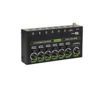 Audio Mixer, Low Noise 6 Channel Line Mixer LED Stereo Channel Stereo Passive Mixer