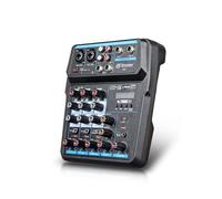 Audio Mixer, M4 M6 Aduio Mixer DJ Console With Sound Card Bluetooth For PC Recording Mic Instrument Mixing Interface(4 Channels)