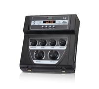 Audio Mixer, Mini mixer outdoor mixer stereo echo dual microphone input amplifier with Bluetooth recording effect mp3