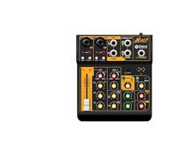 Audio Mixer, Mini6 OTG Metal DJ Console with Bluetooth 48V, Delay and Repeat Effect for PC Recording (Mini4 OTG)