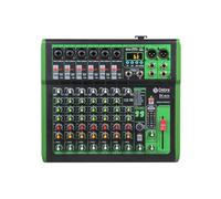 Audio Mixer, Mixer DJ Console With 99DSP Digital Effect 48V Phantom Power USB MP3 for PC Recording(DI-8UX 8 Channels)