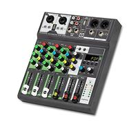 Audio Mixer, Mixer Sound Mixing Console Bluetooth-compatible Mixer Professional Good Sensitivity USB Record Mini DJ Mixer Board