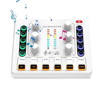 Audio Mixer | Noise Reduction Streaming Audio Mixer Interface,Compact and Flexible Sound Card Mixer, Live Sound Mixer, Digital Sound Interface for Live Streaming, Games