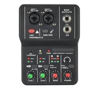Audio Mixer, Portable Audio Interface Professional Mini External Sound Card Console USB Mixer 48V Computer Guitar Studio PC Record Q-12,PC, Recording Studio and Gaming