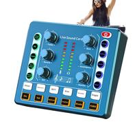 Audio Mixer,Portable Mixer Audio Interface with Noise Reduction - Compact and Flexible Sound Card Mixer, Live Sound Mixer, Digital Sound Interface for Live Streaming, Games
