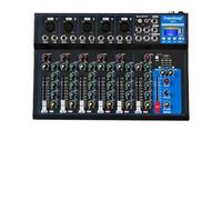 Audio Mixer, Portable Mixer DJ Sound Mixing Console 48V Power for Computer Recording, Bands Mixing Boards For Studio Recording