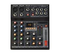 Audio Mixer, Portable Usb Play Record 5 Channel Pc Playback Guitar 2 Mono 1 Stereo Professional Mixer-THSDXC84344