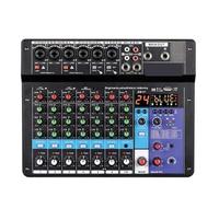 Audio Mixer, Professal 8-channel Digital Mixer Sound Card Microphone e Live Computer Recording DJ Audio Equipment,PC, Recording Studio and Gaming
