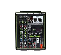 Audio Mixer, Professional 4 Channel Small Mixer 99 DSP Digital Recording Console Mixer Mobile Phone Live Broadcast Computer Home KTV
