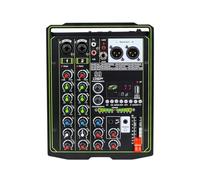 Audio Mixer, Professional 4 Channel Small Mixer 99 DSP Digital Recording Console Mobile Phone Live Broaast Computer Home KTV for Studio Karaoke