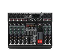 Audio Mixer, Professional 6 Channel Audio Mixer With 99 DSP Effects,7-band EQ,48V Phantom Power,USB Interface Recording For Sta