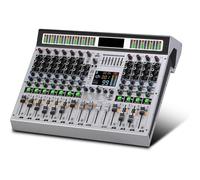 Audio Mixer, Professional 8 12Channels 99DSP DJ Audio Mixer BT Mixing Console USB Sound Card Interface 48V For PC MP3 Microphone Recording,PC, Recording Studio and Gaming(12channel)