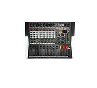 Audio Mixer, Professional 8 Channel Mixer, Powerful 7-Band Equalized Mixer with USB Switch for Stage Audio Quality