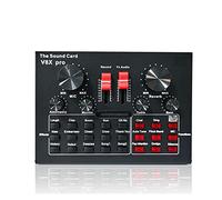 audio mixer, Professional Audio Mixer USB 5.0 Sound Card External Headset Microphone Webcast Live Broadcast Adapter Game Music(V8xpro)