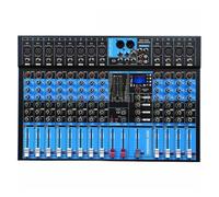 Audio Mixer, Professional Digital Processor Pre Reverber Effector 8/12 Channel Bluetooth Mixing Console Microphone Anti Screaming Mixer(12 Channels)