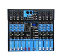 Audio Mixer, Professional Digital Processor Pre Reverber Effector 8/12 Channel Bluetooth Mixing Console Microphone Anti Screaming Mixer(8 Channels)