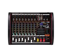 Audio Mixer, Professional Mixer Mixing Console Bluetooth USB Computer +48V Power Supply Live Performance Mixer Audio Quality