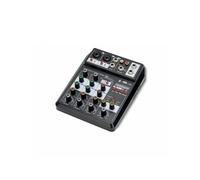 Audio Mixer, Professional Sound Mixer 4 Channel 48V Phantom Power Reverb FX DJ Mixing Console USB Player Music Stereo
