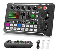 audio mixer, Sound Card And Audio Interface with 16 Mixer Effects And Voice Changer, Production Studio Equipment for Streaming/Podcasting