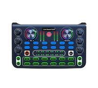 Audio Mixer, Sound Card English Version Professional Sound Cards Mixer For Broadcast KTV Singing Live Sound Mixer HD X(X60-800black)