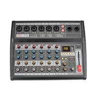 Audio Mixer, Sound Card Mixing Console 48V Phantom Power 16 Digital Usb Record Function Mixer 6-Channels-THSDXC84419