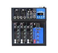 Audio Mixer, Sound Mixer Professional 7 Channel Mixer USB Reverb F7 Home KTV Sta Performance Live Network Sound Mixer For Pc(F4)