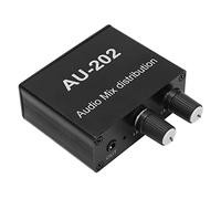 Audio Mixer Stereo Distributor Professional 2 in 2 Out Audio Signal Converter Switch Box for Home Studio DJ Equipment High Quality ABS Aluminium Alloy Material