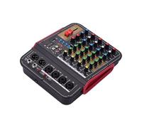 Audio Mixer, TM4 Digital 4-Channel Mixer Mixing Console Built-in 48V Phantom Power with BT Function Professional System