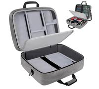 Audio Mixer Travel Case | DJ Cable File Bag for DJ Gear with Adjustable Storage,Shock-Absorbing Padding Music Studio Equipment Storage for Gigs, Tours, Long-Distance Trips, Live Performances