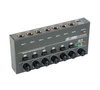 Audio Mixer, Upgraded DX400/600/800 Ultra Low Noise 4/6/8 Channel Line Mixer Mini Sound Mixer Power Supply DC5V Easy Operation s Mixer(DX600)