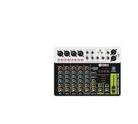 Audio Mixer, V8 Interface Mixer with Bluetooth 5.0 USB Phantom Power DJ Mixer for PC Recording with Delayed Replay Effects