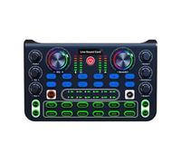 Audio Mixer, X60 Professional Sound Card Mixer English Version Broadcast KTV Performance Live DJ Professional Mixer Soundcard