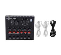 Audio Mixing Console Stylish Channel Audio Mixer, Intelligent Noise Reduction Reverb Voice Change Electric Sound Mixing Console with, for Recording, Superimposed Working