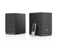 Audio Pro A28 W Active Stereo Multiroom Speakers 2×75 W Class-D, TV ARC + HDMI, AirPlay 2, Google Cast, Optical & RCA Inputs, 238×150×200 mm, Remote & Presets (Black)