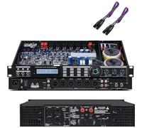 Audio Processor, Professional Digital Pre-Stage Effector with LCD Display, Mobile App Debugging, Reverberation Mode for Meetings, Karaoke, and Gatherings