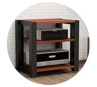 Audio Rack - 2/3/4 Tier Stereo Cabinet for Record Player TV & AV Components Modern White Finish Shock-Absorbing Feet 60x51x60cm - Home Theater Furniture