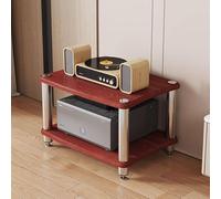 Audio Rack 4-Tier Media Stand, DVD Shelf & CD Display Cabinet, Entertainment Center with Shelves, Corner Rack for Home Audio and Video Organization