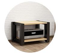 Audio Rack - Modern 2/3/4-Layer Stereo Cabinet for Record Player & AV Equipment Shock-Absorbing Feet Stylish White Finish 60x51x60cm Perfect for Home Theater